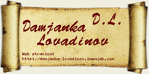 Damjanka Lovadinov vizit kartica